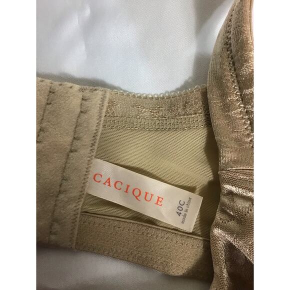 Cacique Bra Women Size 40C Beige EUC. Comfort Support Wide Strap - Picture 9 of 10